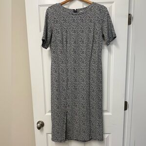 LOFT Women’s Leopard Print Sheath Midi Dress Size 8